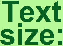 Text size: